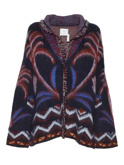 Forte Forte Thee Sacred Forest Jacquard Cardigan In Black