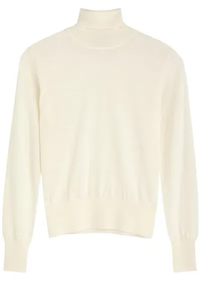 Forte Forte High-neck Fine-knit Jumper In Cream