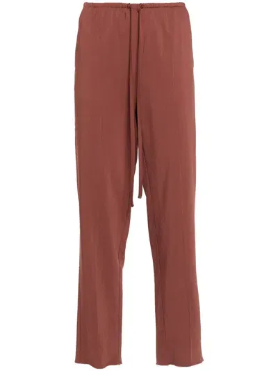 Forte Forte Forte_forte Viscose Wool Twill Elasticated Pants Clothing In Brown