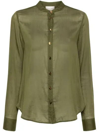 Forte Forte Lightweight Semi-sheer Shirt In Green