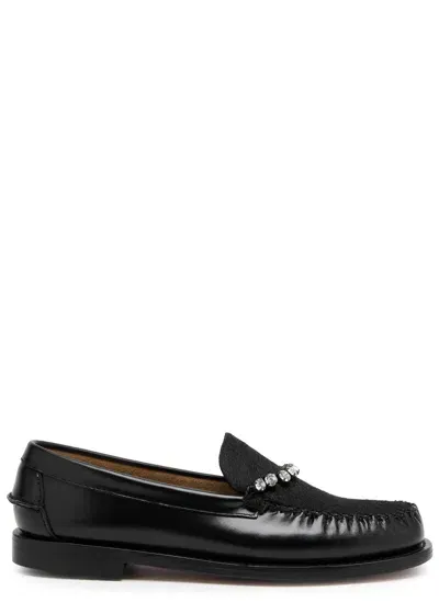 Forte Forte Forte_forte X Sabago Crystal-embellished Leather Loafers In Black