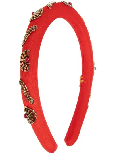 Forte Forte Rhinestone-embellished Headband In Red