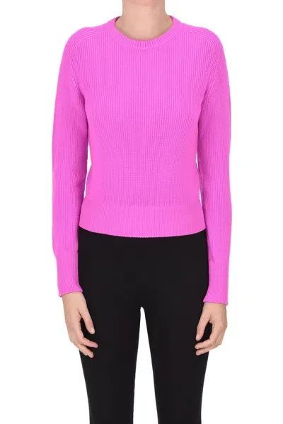 Forte Forte Ribbed Knit Pullover In Fuxia