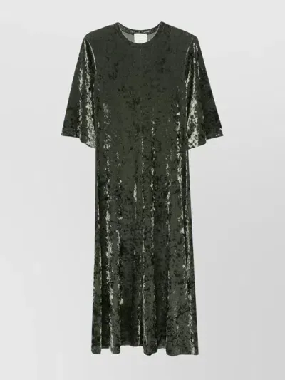 Forte Forte Velvet Maxi Dress In Green