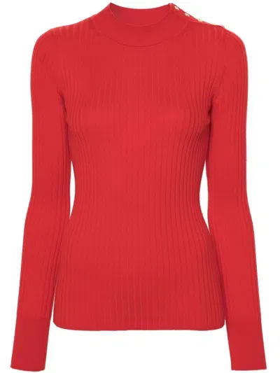 Forte Forte Wool Ribbed Jumper In Rot