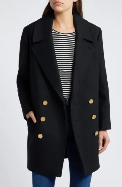 Frame Classic Wool Blend Peacoat In Black