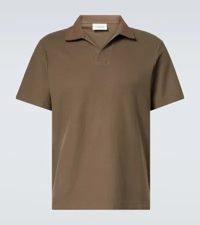 Frame Cotton Polo Shirt In Brown