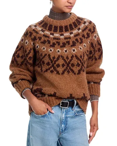 Frame Fair Isle Crewneck Sweater In Multi