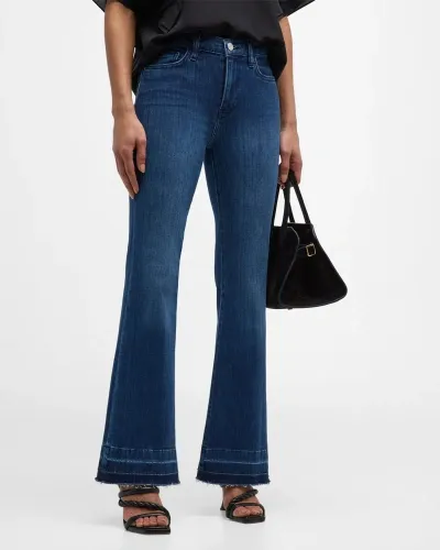 Frame Le Easy Flare Wide Released Hem Jeans In Multi