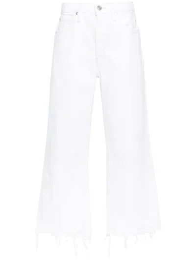 Frame White The Relaxed High-rise Straight Jeans