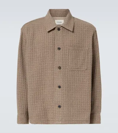 Frame Wool-blend Overshirt In Brown