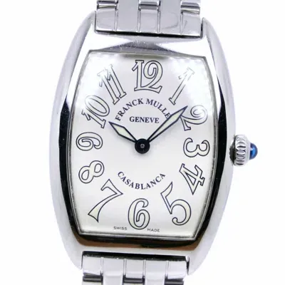 Pre-owned Franck Muller White Stainless Steel Casablanca Quartz Women's Wristwatch 25 Mm