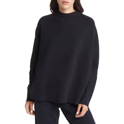 Frank & Eileen Effie Funnel Neck Capelet Sweatshirt In British Royal Navy