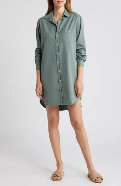 Frank & Eileen Mary Classic Long Sleeve Shirtdress In Thyme