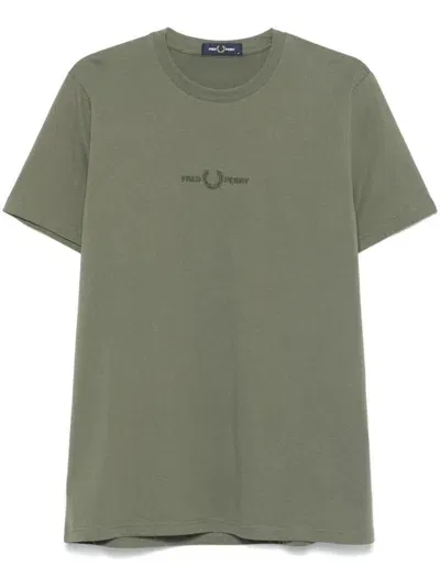 Fred Perry Logo-embroidered T-shirt In Green