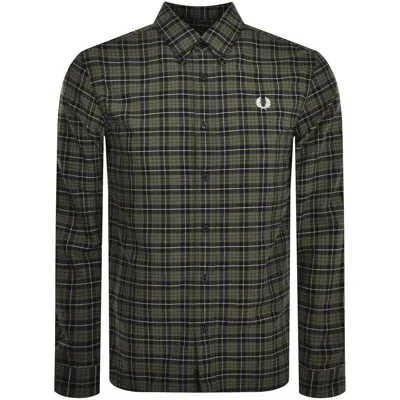 Fred Perry Oxford Long Sleeve Shirt Green