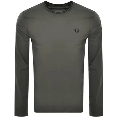 Fred Perry Twin Tipped Long Sleeved T Shirt Green