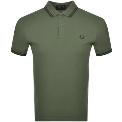 Fred Perry Twin Tipped Polo T Shirt Green