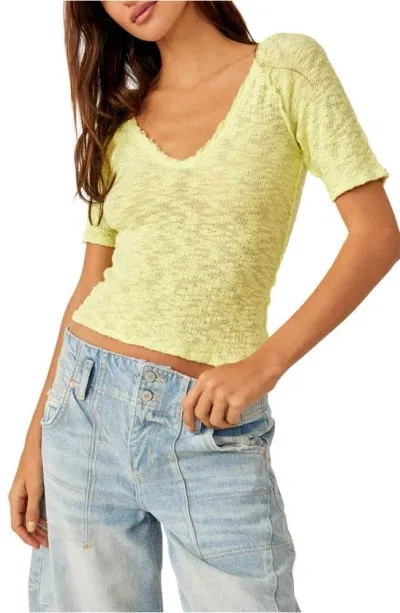 Free People Francis Textured T-shirt In Multi