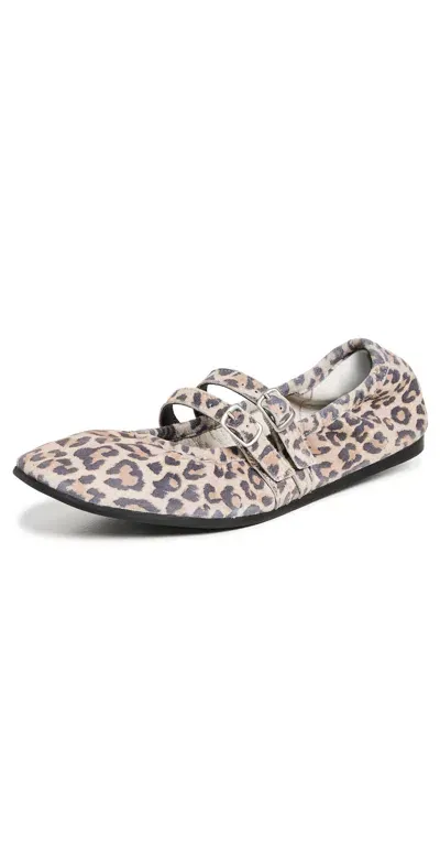 Free People Gemini Ballet Flats Leopard Suede