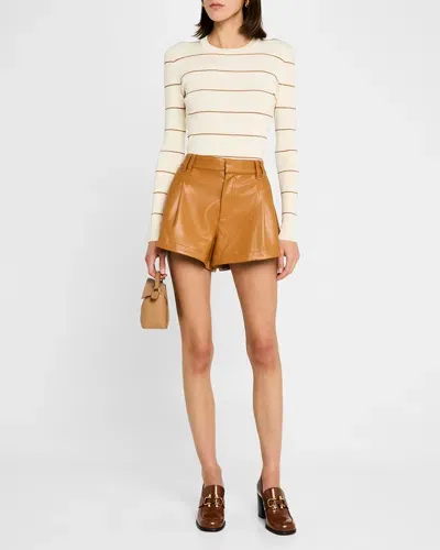 Free People We The Free Reign Vegan Leather Shorts In Multi