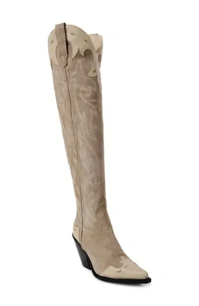 Free People Wild West Knee High Boot In Dust Bunny