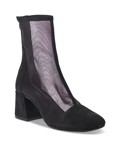 Free People Women's Wisteria Mesh Boots In Black Suede/mesh