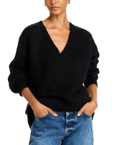 French Connection Fluffy Knit Sweater In Black