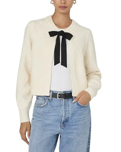 French Connection Kitty Bobble Cardigan In Winter White