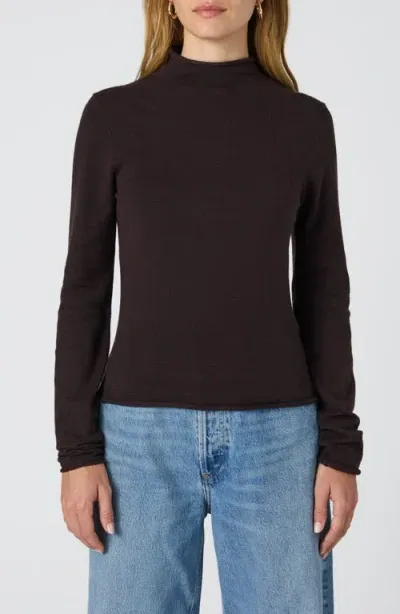 French Connection Mock Neck Sweater In Brown