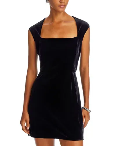 French Connection Velvet Dress In Black