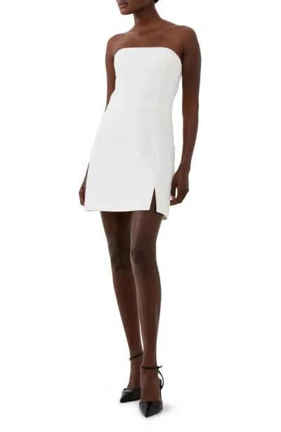 French Connection Whisper Strapless Minidress In White