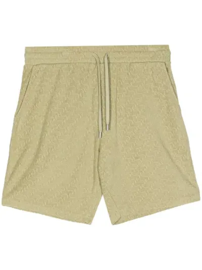 Frescobol Carioca Augusto Terry Organic Cotton Shorts In Green