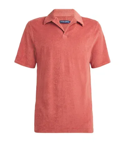 Frescobol Carioca Terry Faustino Polo Shirt In Pink