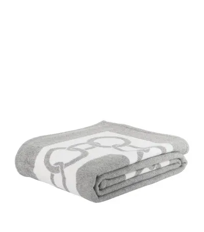 Frette Chains Blanket In Gray