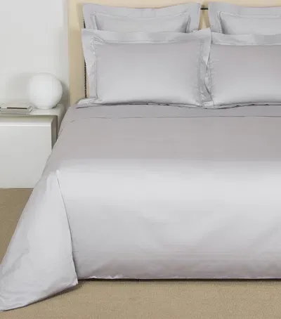 Frette Doppio Ajour Super King Flat Sheet Set In Gray