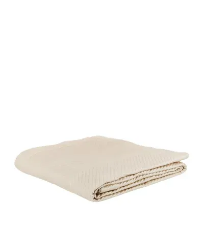 Frette Herringbone Bedspread In Neutral