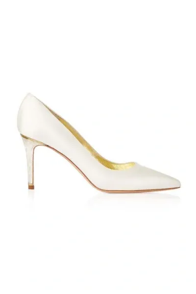 Freya Rose Chelsea Pointed Toe Pearl Heel In Ivory