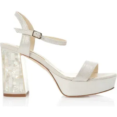 Freya Rose Gigi Ivory Ankle Strap Pearl Heel