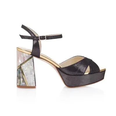 Freya Rose Women's Gold / Black / White Zahra Noir In Gold/black/white