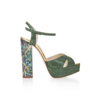 Freya Rose Women's Gold / Green Cher Verde In Gold/green