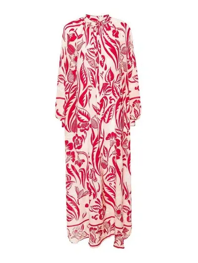 F.r.s For Restless Sleepers Astrea Floral-print Maxi Dress In Red