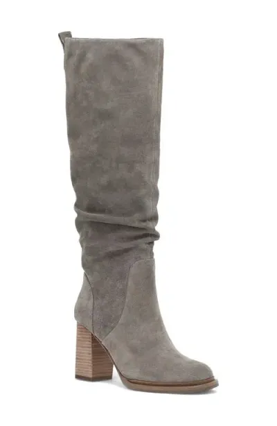 Frye Alex Softy Slouch Knee High Boot In Steel