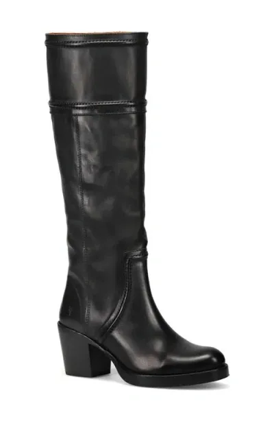 Frye Jean Leather Tall Boots In Black