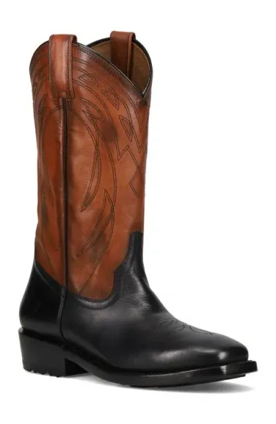 Frye Nash Deco Western Boot In Black