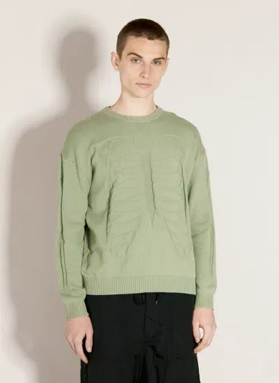 Fucking Awesome Skeleton Sweater In Green