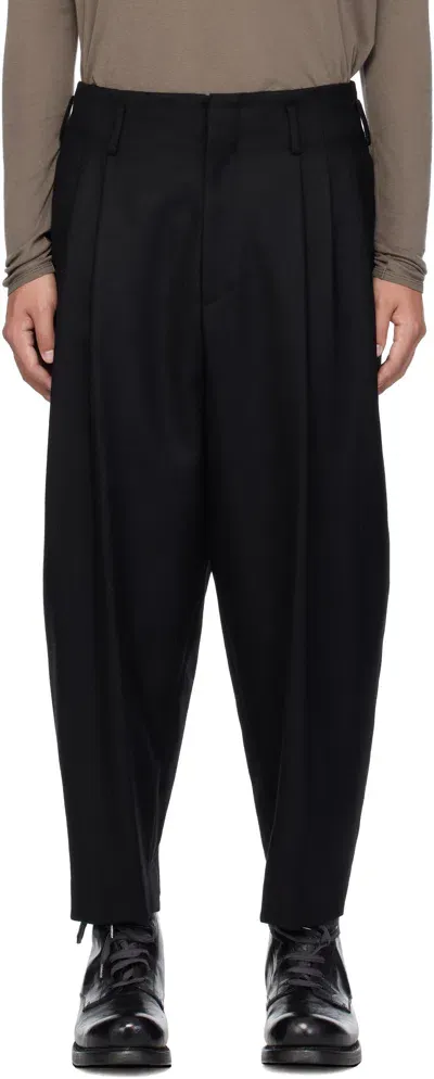 Fumito Ganryu Black Mixture Trousers