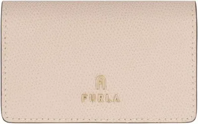 Furla Camelia Logo Lettering Wallet In Pink