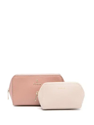 Furla Camelia Makeup Bags (set Of Two) In Pink