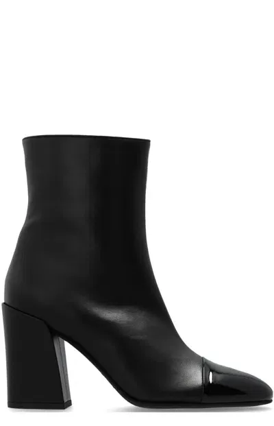 Furla Essential Zipped Ankle Boots In Black